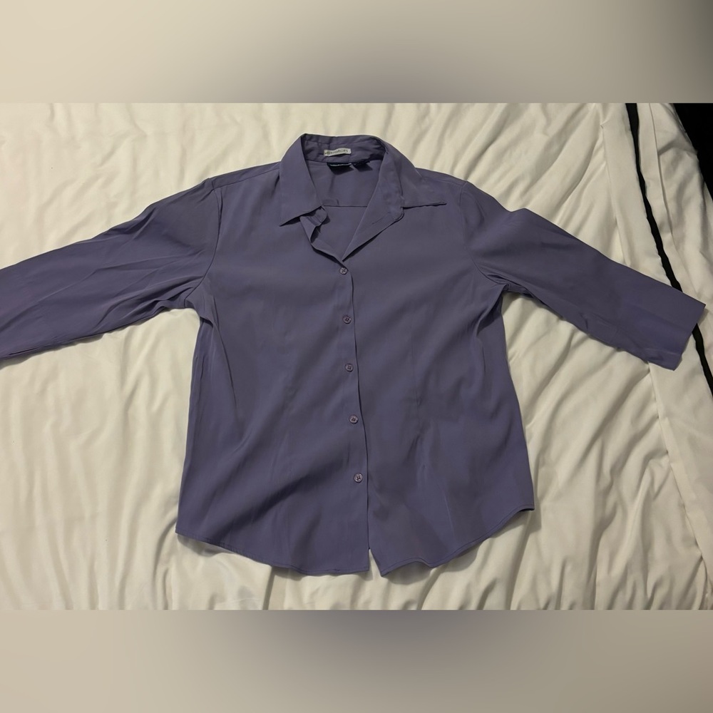 Purple Button Down Shirt Large